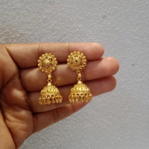 Gold Plated Jhumka Earrings For Women