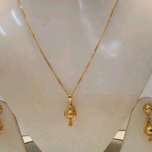 Daily Wear Gold Plated Locket Set for Women