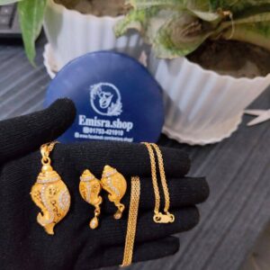 Daily Wear Gold Plated Locket Set for Women