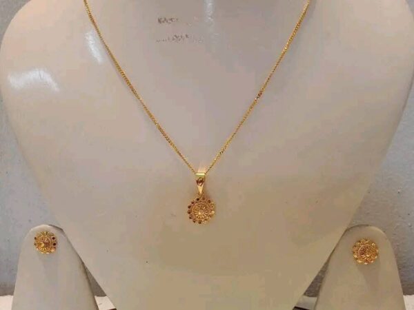 Daily Wear Gold Plated Locket Set for Women