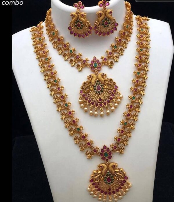 Luxury Gold Tone Traditional Jewelry Set – Perfect for Bridal Wear