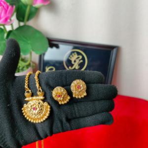 Premium Gold Plated Pendant Set – 100% Color Assurance