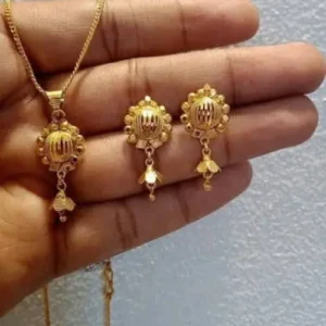 Daily Wear Gold Plated Locket Set for Women-A1190
