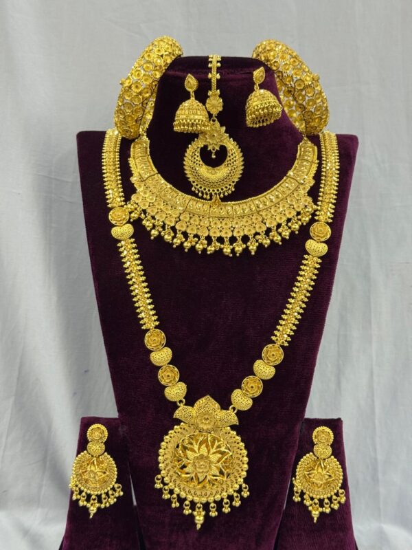 7-Year Colour guaranteed Dubai Gold Bridal Combo Set