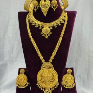 Dubai Gold Finish Full Bridal Set for Women