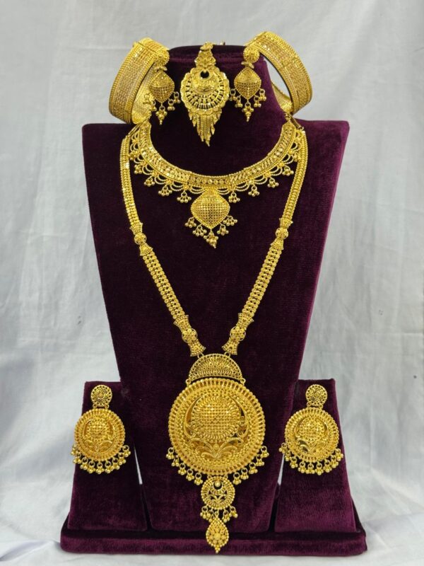 Dubai Gold Finish Full Bridal Set for Women