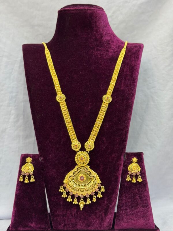 Elegant Forming Long Shita Gold Plated Necklace – Stylish & Lightweight