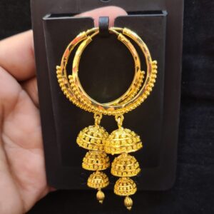 Royal Look 3 Layer Gold Plated Jumka