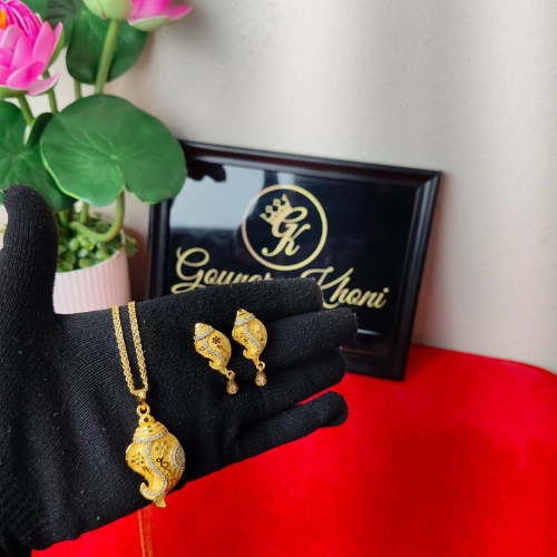 100% Color Guarantee Gold Plated Elegant Locket Set-1400A