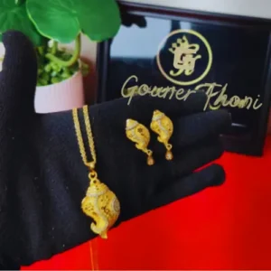 100% Color Guarantee Gold Plated Elegant Locket Set-1400A