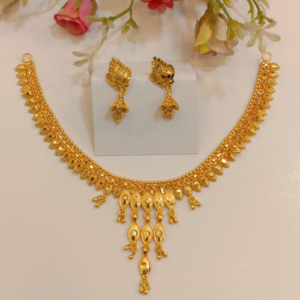 Gold Plated Full Combo Necklace Set – Long-Lasting Color Guarantee