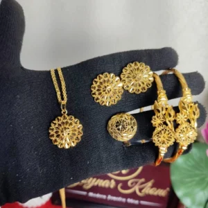 Premium Gold Plated Pendant Set – 100% Color gauranted