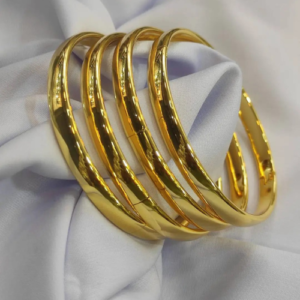 Gold Plated Plain Churi (Free Size – Lock System)