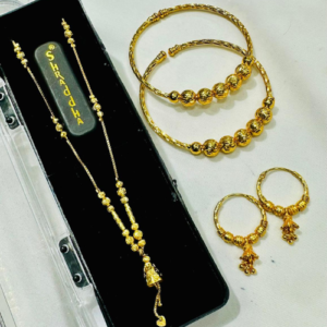 Sradha Brand 100% Color Guaranteed Gold Plated Combo Set