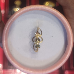 Stylish 22K Gold Ring with Curved Design -1 Ana 3 Rotti 2 Point